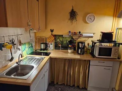 Küche/Küchenzeile in der Unterkunft Ottos Ferienwohnung Goslar