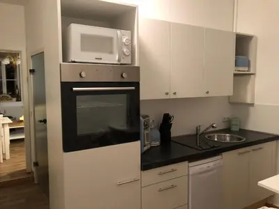 Küche/Küchenzeile in der Unterkunft Ferienwohnung am Schlosspfad No. 2