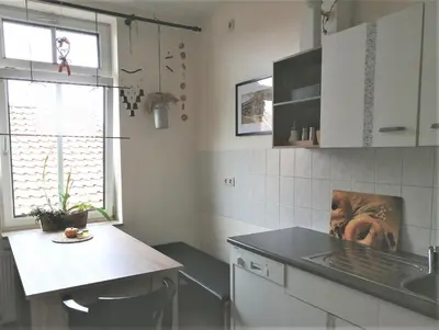 Küche/Küchenzeile in der Unterkunft Ferienwohnung HARZgeNUSS