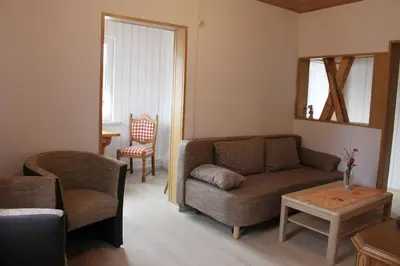 Ein Sitzbereich in der Unterkunft Ferienwohnung Maja
