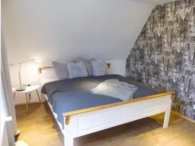 Ein Bett oder Betten in einem Zimmer der Unterkunft Haus an der Bode