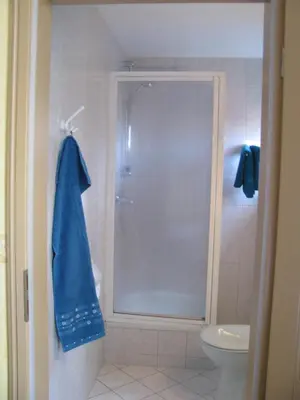 Ein Badezimmer in der Unterkunft Ferienwohnung mit Brockenblick Ginko