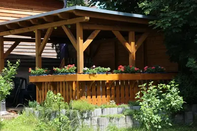 Ein Garten an der Unterkunft Ferienwohnung mit Brockenblick Ginko
