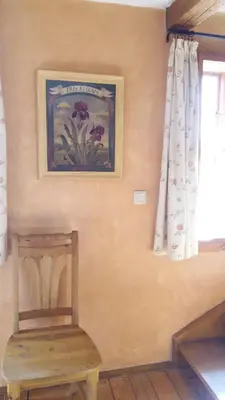 Ein Sitzbereich in der Unterkunft Ferienwohnung im Schuhhof