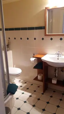 Ein Badezimmer in der Unterkunft Ferienwohnung im Schuhhof