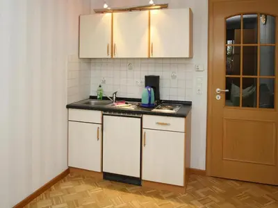 Küche/Küchenzeile in der Unterkunft Apartment in fir with a balcony or a terrace