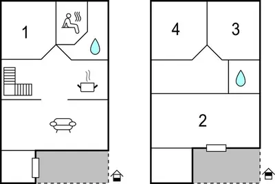 Grundriss der Unterkunft Ferienhausdorf Thale