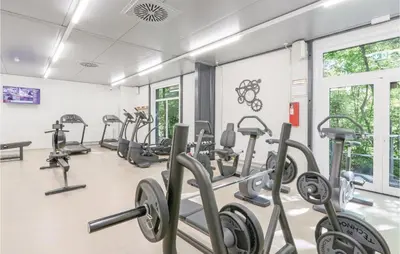 Das Fitnesscenter und/oder die Fitnesseinrichtungen in der Unterkunft Ferienhausdorf Thale