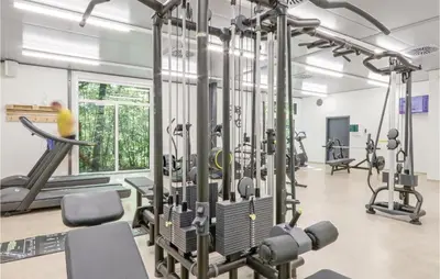 Das Fitnesscenter und/oder die Fitnesseinrichtungen in der Unterkunft Ferienhausdorf Thale