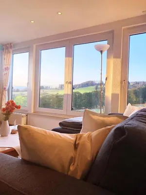 Ein Sitzbereich in der Unterkunft Haus Panorama Sankt Andreasberg