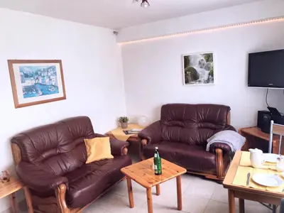 Ein Sitzbereich in der Unterkunft Haus Panorama