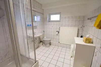 Ein Badezimmer in der Unterkunft Haus Panorama