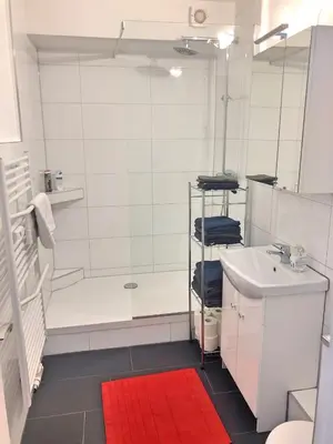 Ein Badezimmer in der Unterkunft FeWo Altstadt - Mitten im Herz Goslar