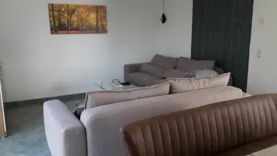 Ein Sitzbereich in der Unterkunft Ferienhaus Mina im Harz