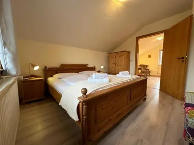 Ein Bett oder Betten in einem Zimmer der Unterkunft Ferienhaus 