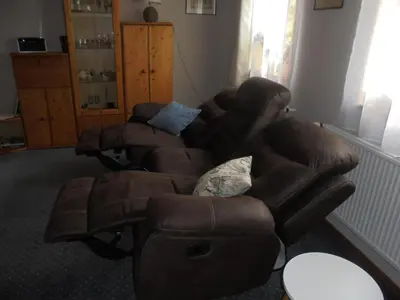 Ein Sitzbereich in der Unterkunft Ferienwohnung Klaus