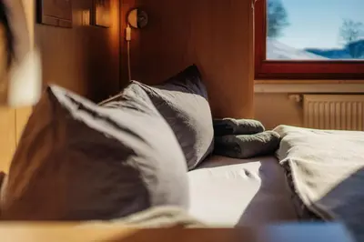 Ein Bett oder Betten in einem Zimmer der Unterkunft Bergschwalbe St. Andreasberg