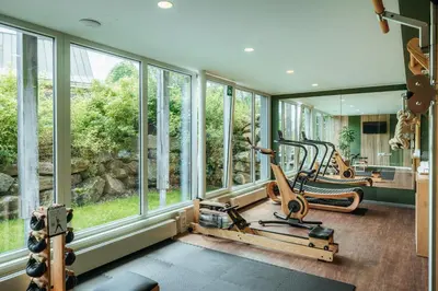 Das Fitnesscenter und/oder die Fitnesseinrichtungen in der Unterkunft Torfhaus Harzresort