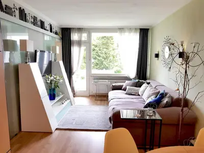 Ein Sitzbereich in der Unterkunft Großdorf Appartement En Vogue im Hahnenklee, Harz