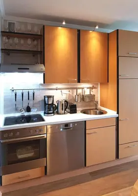 Küche/Küchenzeile in der Unterkunft Großdorf Appartement En Vogue im Hahnenklee, Harz