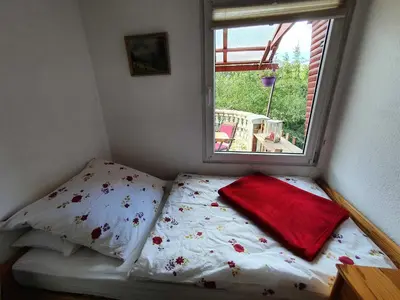 Ein Bett oder Betten in einem Zimmer der Unterkunft Ferienhaus 