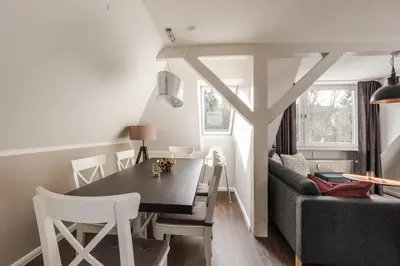 Ein Sitzbereich in der Unterkunft Schierke Ferienwohnung Hirschrudel
