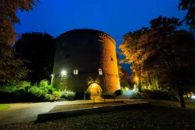 Ein Garten an der Unterkunft Ferienwohnung Burgkaiser