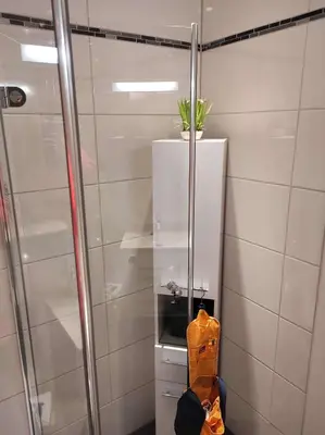 Ein Badezimmer in der Unterkunft Ferienwohnung Waldkauz
