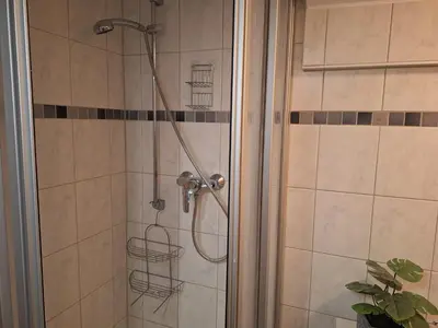 Ein Badezimmer in der Unterkunft Ferienwohnung am Kurpark in Zorge im Harz