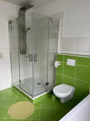 Ein Badezimmer in der Unterkunft Ferienwohnung Apfeltraum