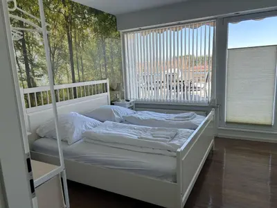 Ein Bett oder Betten in einem Zimmer der Unterkunft Panoramic Hohegeiß App 646 u 647 mit WLan