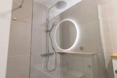 Ein Badezimmer in der Unterkunft Ferienwohnungen Bockstraße