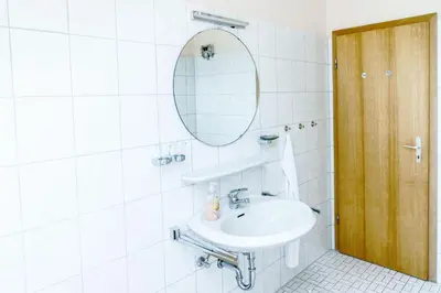 Ein Badezimmer in der Unterkunft Wiesenblick