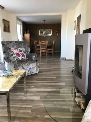 Ein Sitzbereich in der Unterkunft Ferienhaus Lilo