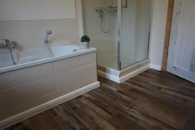 Ein Badezimmer in der Unterkunft Ferienhaus Hundertmorgenfeld Wo2