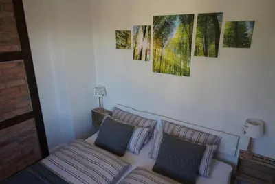 Ein Sitzbereich in der Unterkunft Ferienhaus Hundertmorgenfeld Wo 3