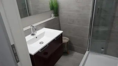 Ein Badezimmer in der Unterkunft Buntspecht