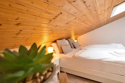 Ein Bett oder Betten in einem Zimmer der Unterkunft Traumblick