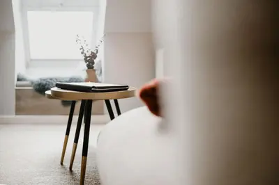 Ein Sitzbereich in der Unterkunft KaiserBlick