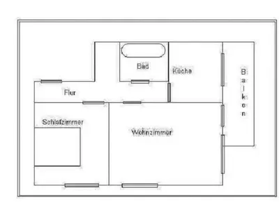 Grundriss der Unterkunft Ferienwohnungen Kolsdorf A