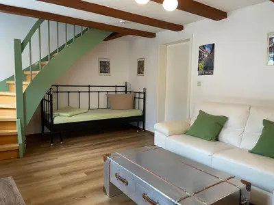 Ein Sitzbereich in der Unterkunft Apartment mit Balkon No5