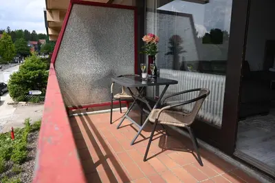 Ein Balkon oder eine Terrasse in der Unterkunft Appartement Anne