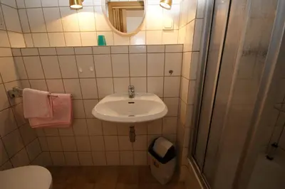 Ein Badezimmer in der Unterkunft Hotel und Cafe Panorama