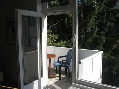 Ein Balkon oder eine Terrasse in der Unterkunft Ferienwohnung Bummelallee