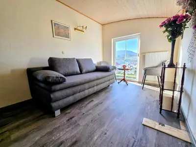 Ein Sitzbereich in der Unterkunft Apartment Am Horstberg