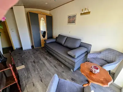 Ein Sitzbereich in der Unterkunft Apartment Am Horstberg