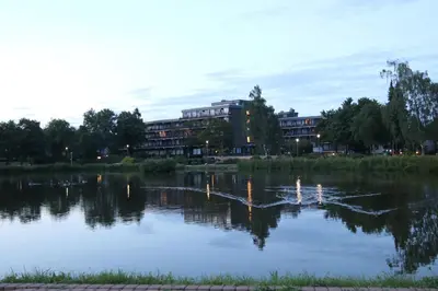 Blick auf einen Fluss in der Nähe der Ferienwohnung
