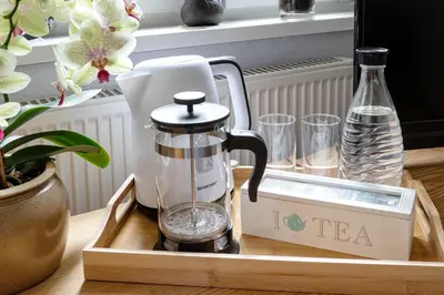 Kaffee-/Teezubehör in der Unterkunft An der Gose - Gästezimmer & Appartement