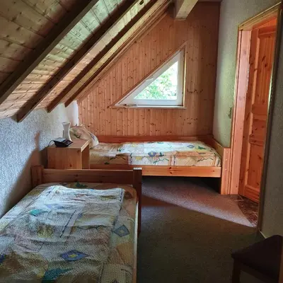 Ein Bett oder Betten in einem Zimmer der Unterkunft Schau ins Land