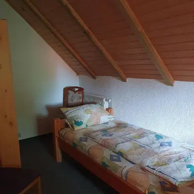 Ein Bett oder Betten in einem Zimmer der Unterkunft Schau ins Land